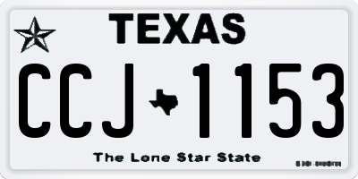 TX license plate CCJ1153