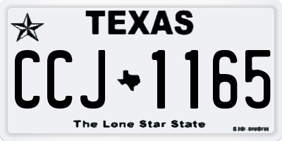TX license plate CCJ1165