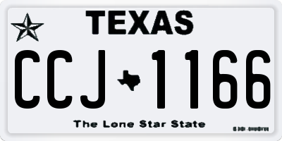 TX license plate CCJ1166