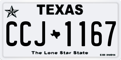 TX license plate CCJ1167