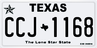 TX license plate CCJ1168