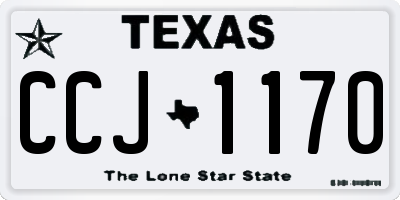 TX license plate CCJ1170