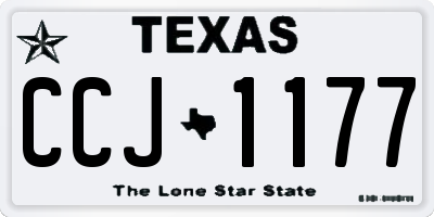 TX license plate CCJ1177