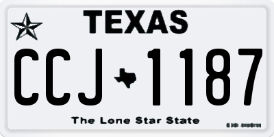 TX license plate CCJ1187