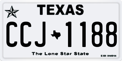 TX license plate CCJ1188