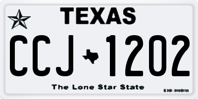 TX license plate CCJ1202