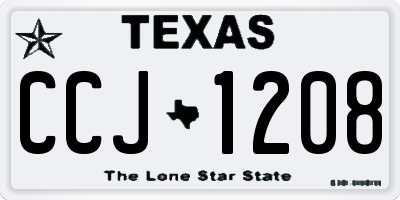 TX license plate CCJ1208