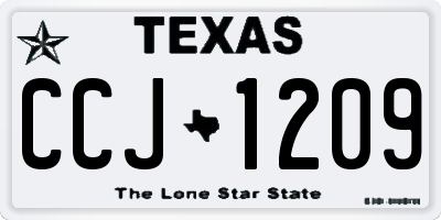 TX license plate CCJ1209