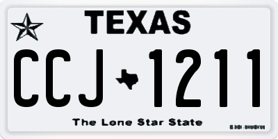 TX license plate CCJ1211