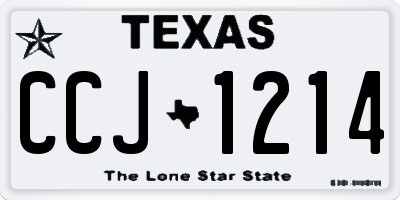 TX license plate CCJ1214