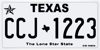 TX license plate CCJ1223