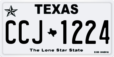 TX license plate CCJ1224