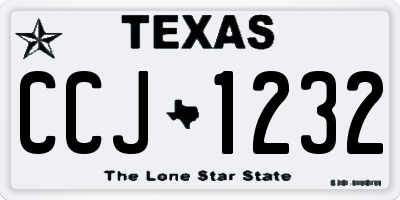 TX license plate CCJ1232