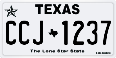 TX license plate CCJ1237