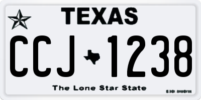 TX license plate CCJ1238