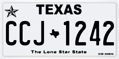 TX license plate CCJ1242