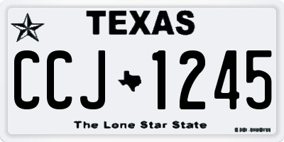 TX license plate CCJ1245