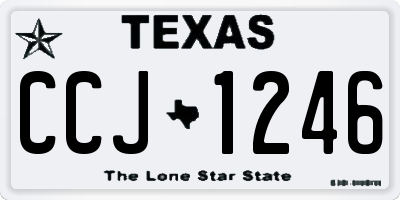 TX license plate CCJ1246