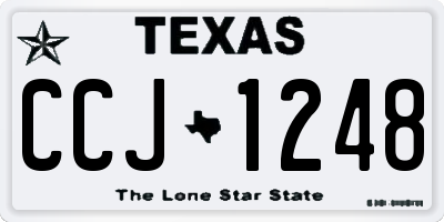 TX license plate CCJ1248