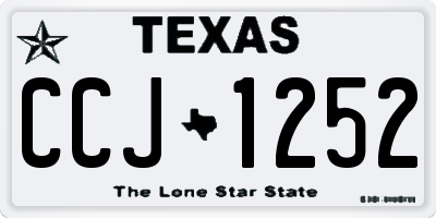 TX license plate CCJ1252