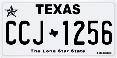 TX license plate CCJ1256