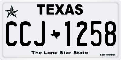 TX license plate CCJ1258