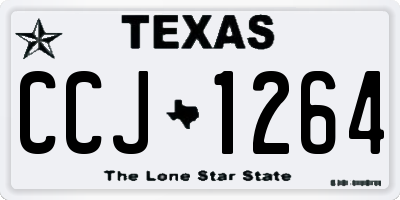 TX license plate CCJ1264