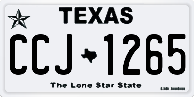 TX license plate CCJ1265
