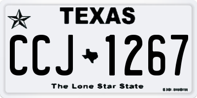 TX license plate CCJ1267