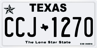 TX license plate CCJ1270