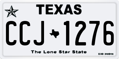 TX license plate CCJ1276