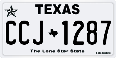 TX license plate CCJ1287