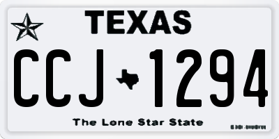 TX license plate CCJ1294
