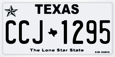 TX license plate CCJ1295