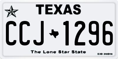 TX license plate CCJ1296