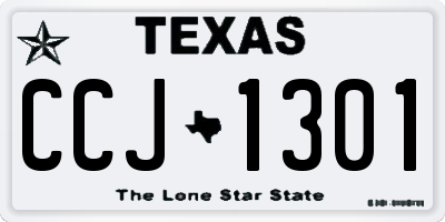 TX license plate CCJ1301