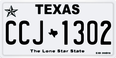 TX license plate CCJ1302