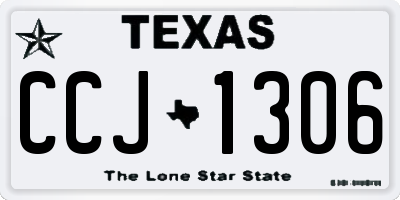 TX license plate CCJ1306