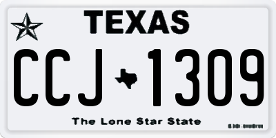 TX license plate CCJ1309