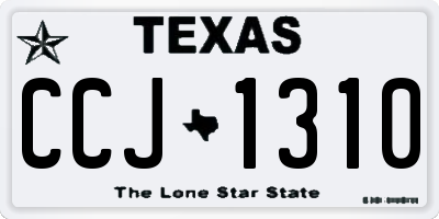 TX license plate CCJ1310