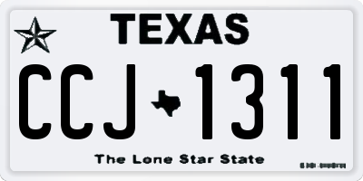 TX license plate CCJ1311