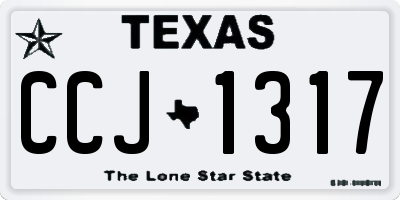 TX license plate CCJ1317