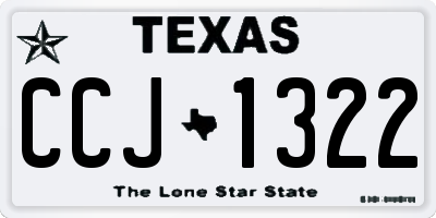TX license plate CCJ1322