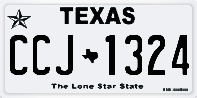 TX license plate CCJ1324