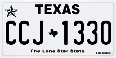 TX license plate CCJ1330