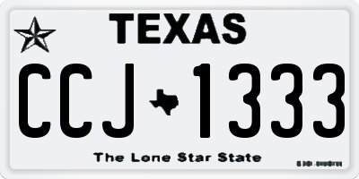 TX license plate CCJ1333