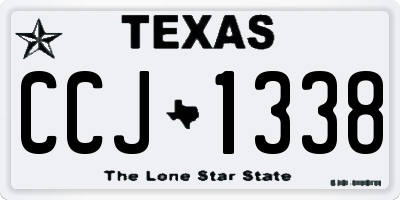 TX license plate CCJ1338