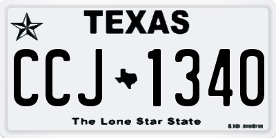 TX license plate CCJ1340