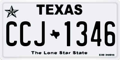 TX license plate CCJ1346