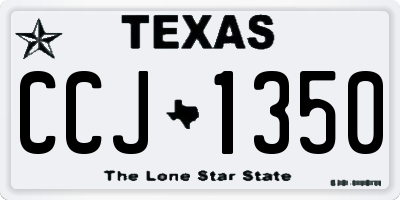 TX license plate CCJ1350